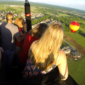 hot air balloon flying over spring hill tennessee